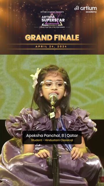 8-year-old Apeksha Panchal from Qatar performs Taraana at Artium Superstar Finale