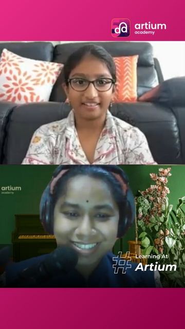 AHA Moment — student Riya learns Raag Shankarabharanam pyramid exercise