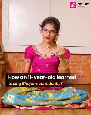 Learner Akshita on the South Devotional Singing Course
