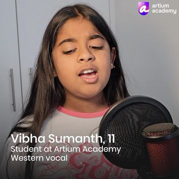 11-year-old learner shows off her singing